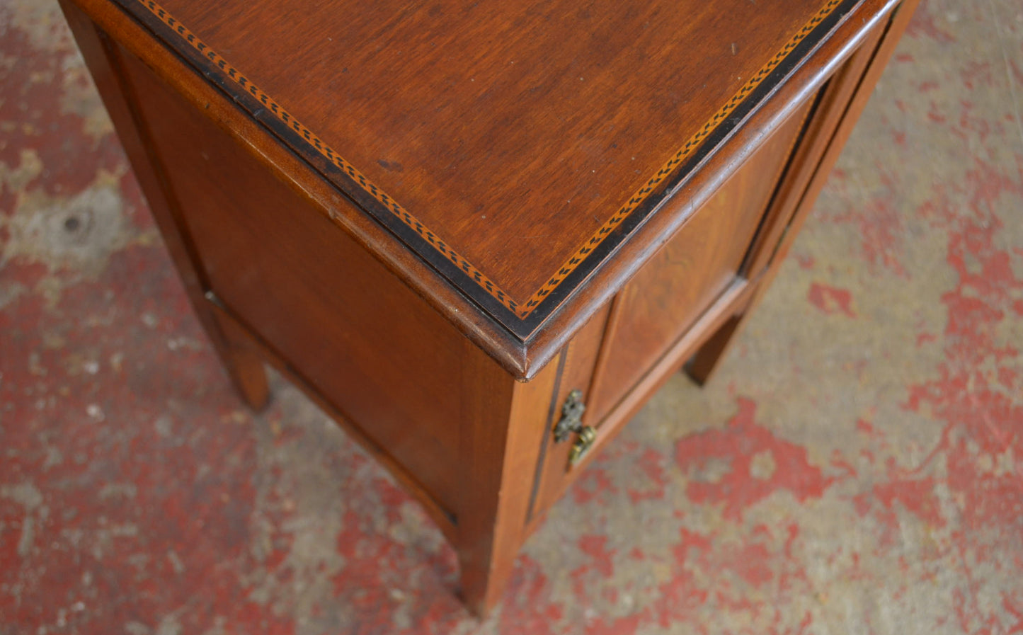 An Edwardian Mahogany Bedside Cabinet