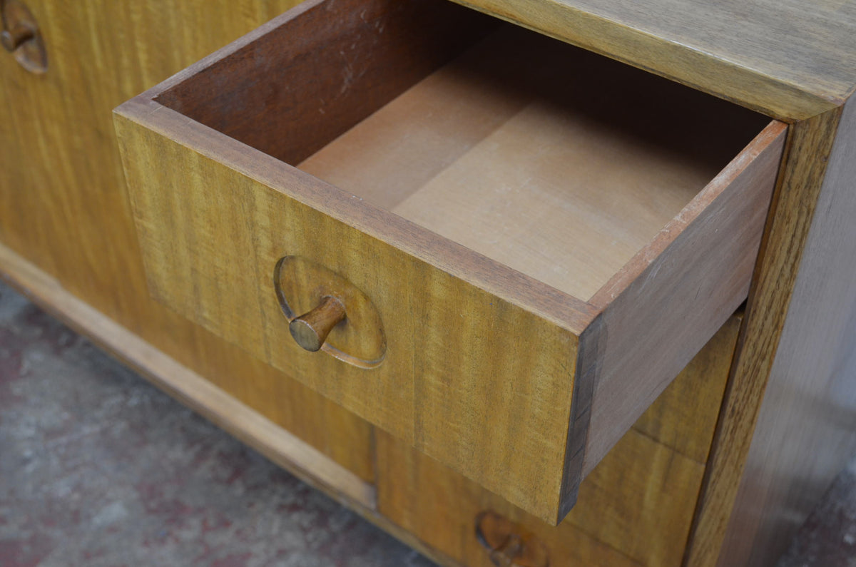 Mid Century Gordon Russell Teak & Satinwood Sideboard - (perfect width)