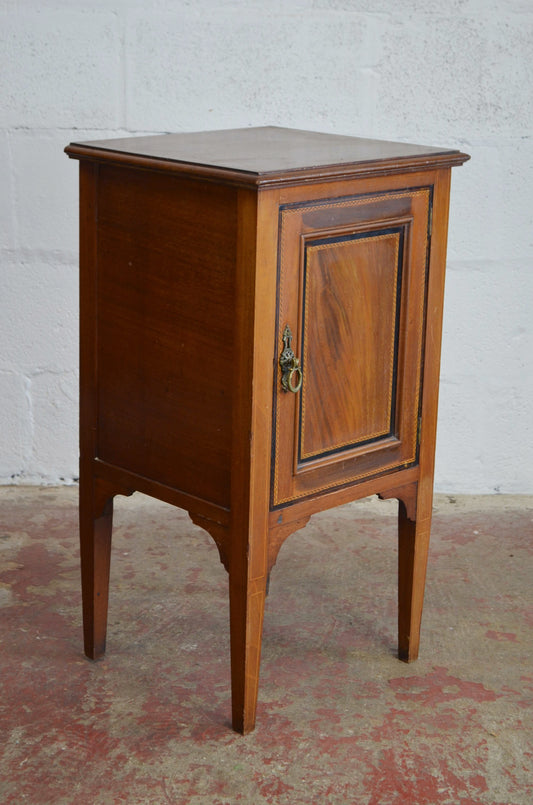 An Edwardian Mahogany Bedside Cabinet