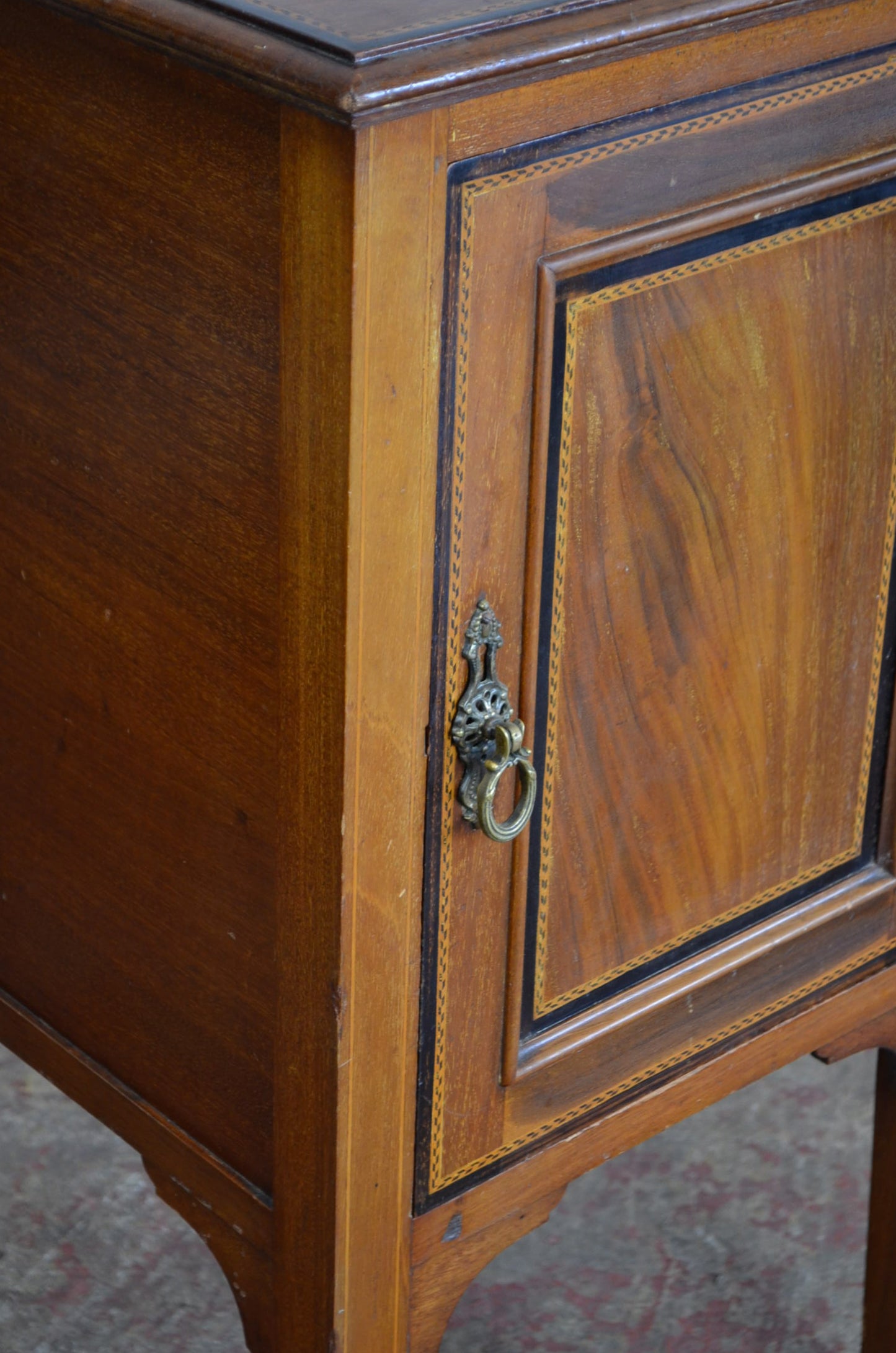 An Edwardian Mahogany Bedside Cabinet
