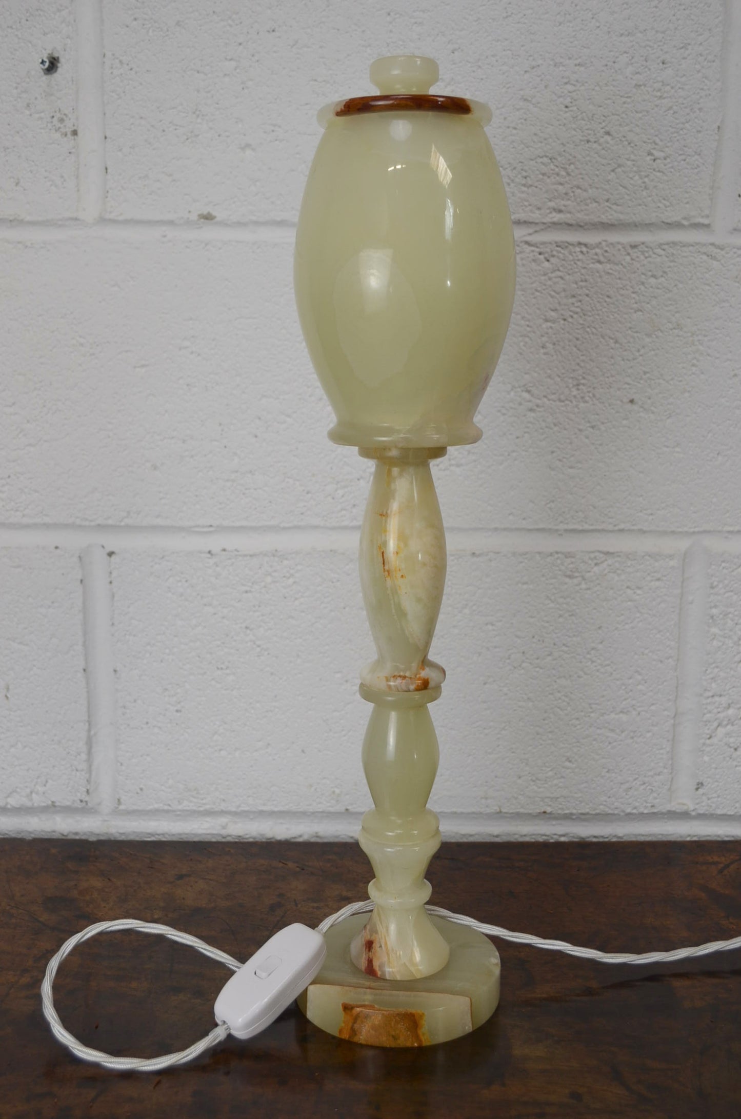 A Pair Of Vintage Onyx Table Lamps