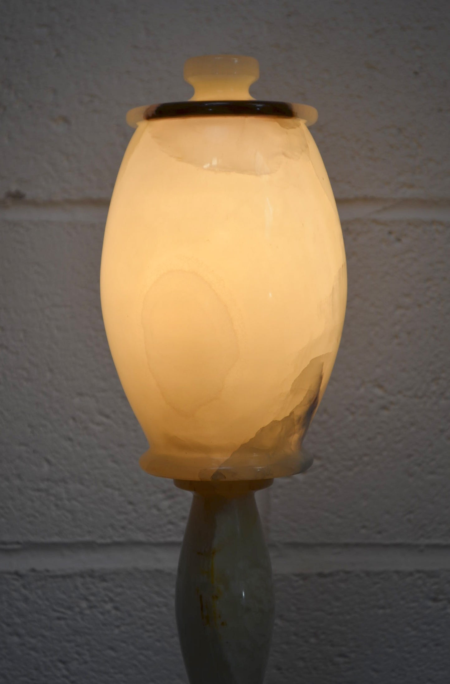 A Pair Of Vintage Onyx Table Lamps