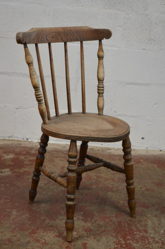A 19th Century Country Cottage Spindle Back Chair
