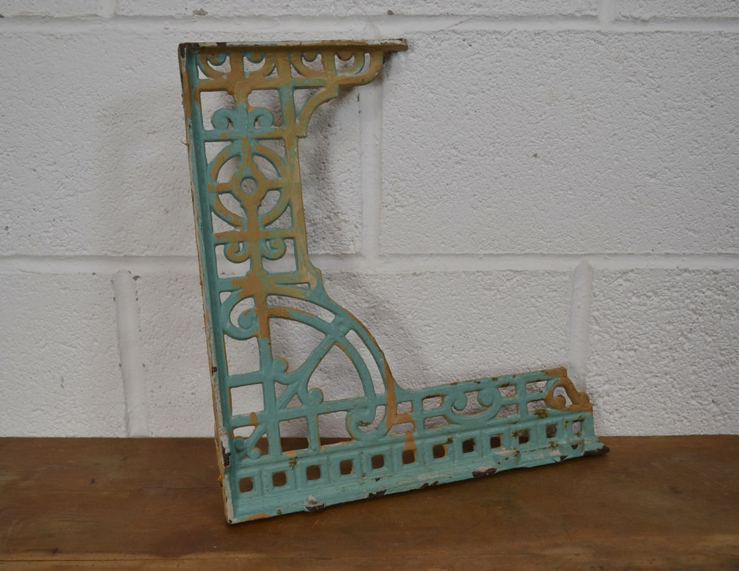 Pair Of Vintage Possibly Victorian Cast Iron Brackets