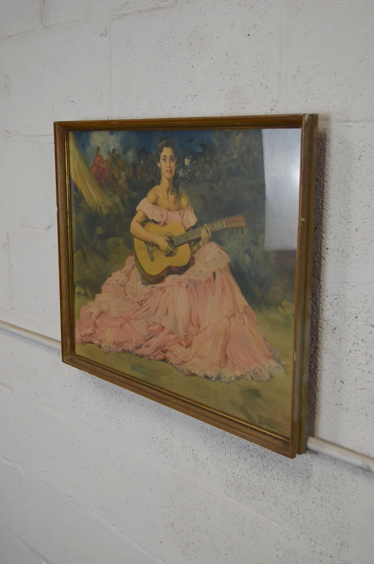 Mid Century Print - Spanish Musician - Francisco Rodriguez Sanchez Clement