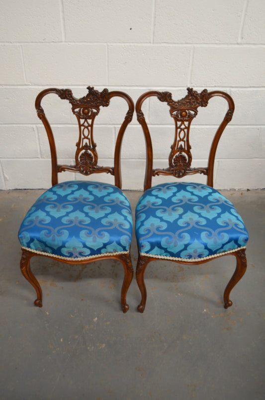 A Pair Of Edwardian Dining Chairs
