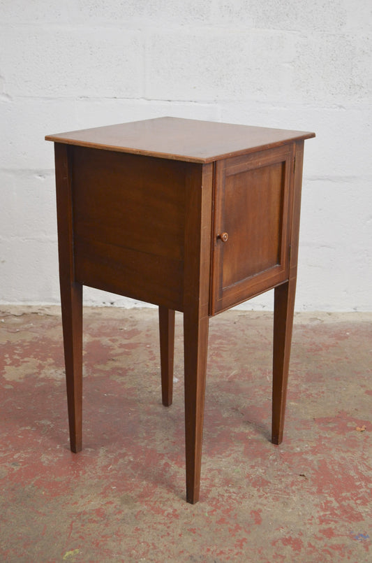 An Edwardian Mahogany Bedside Cabinet