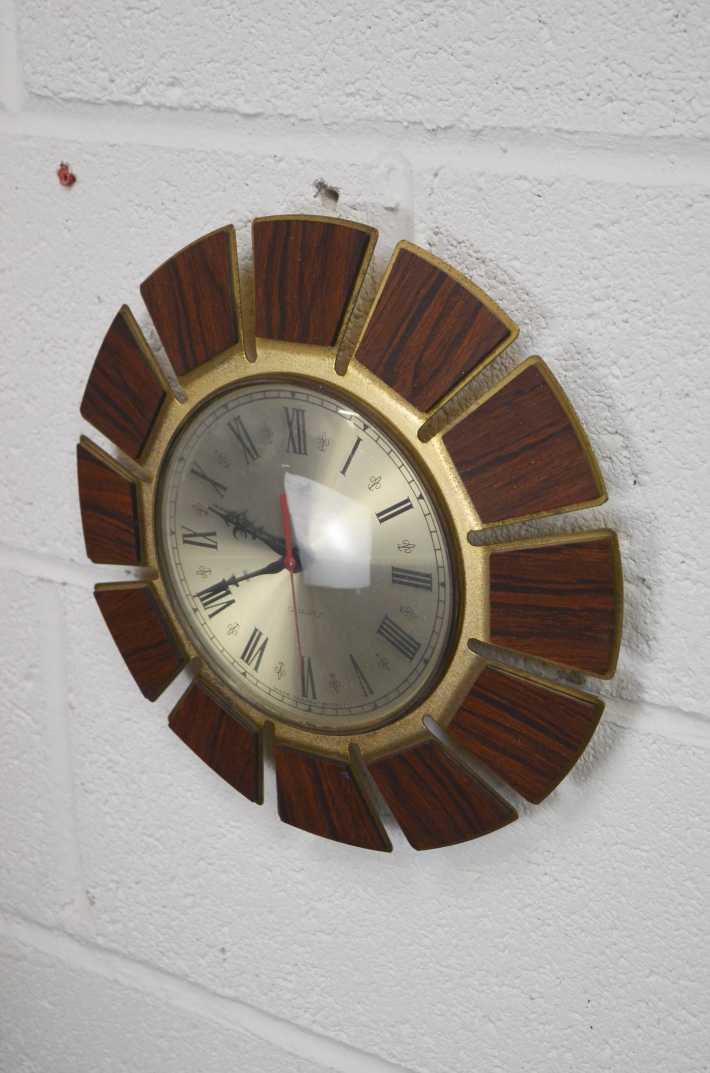 Vintage Mid Century Quartz Wall Clock