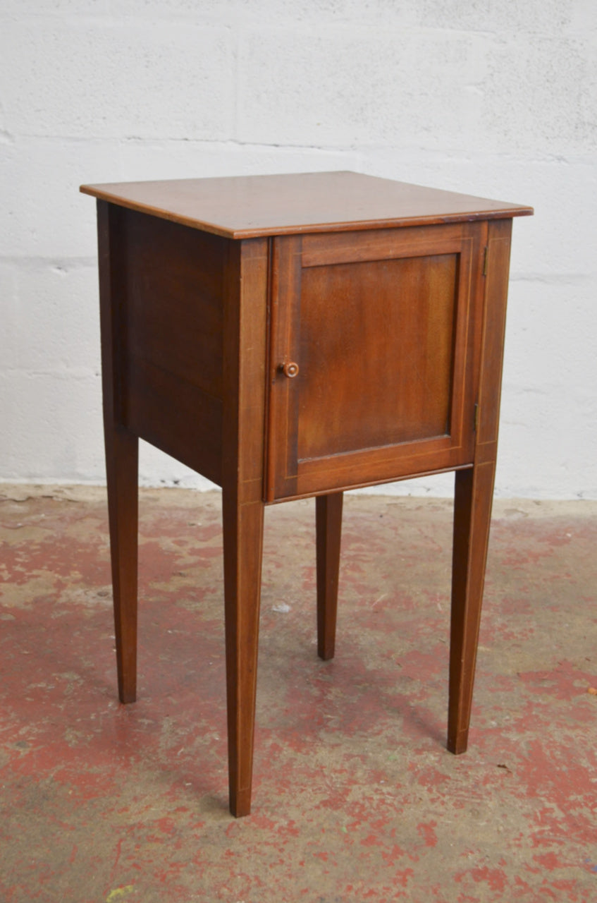 An Edwardian Mahogany Bedside Cabinet