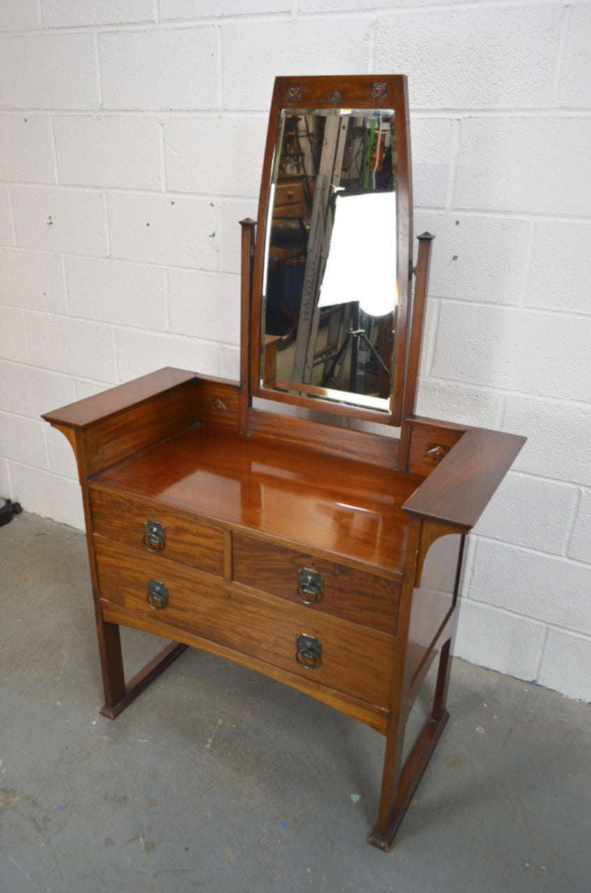 A Late 19th Century Art Nouveau Mahogany Dressing Table - Liberty & Co