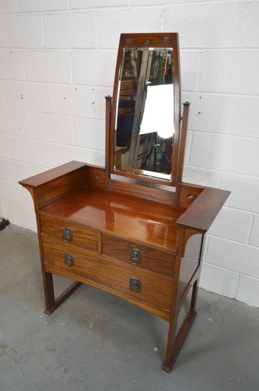 A Late 19th Century Art Nouveau Mahogany Dressing Table - Liberty & Co