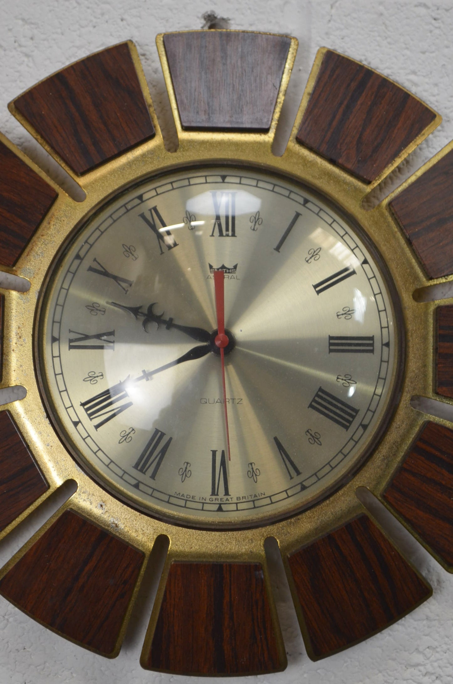 Vintage Mid Century Quartz Wall Clock