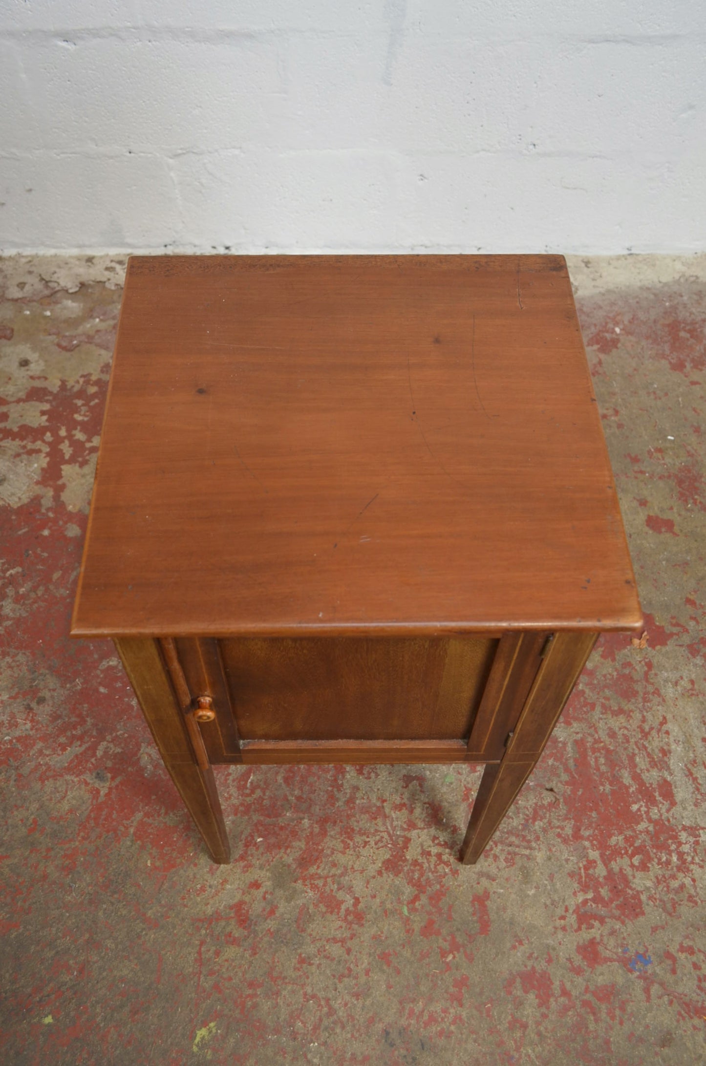 An Edwardian Mahogany Bedside Cabinet