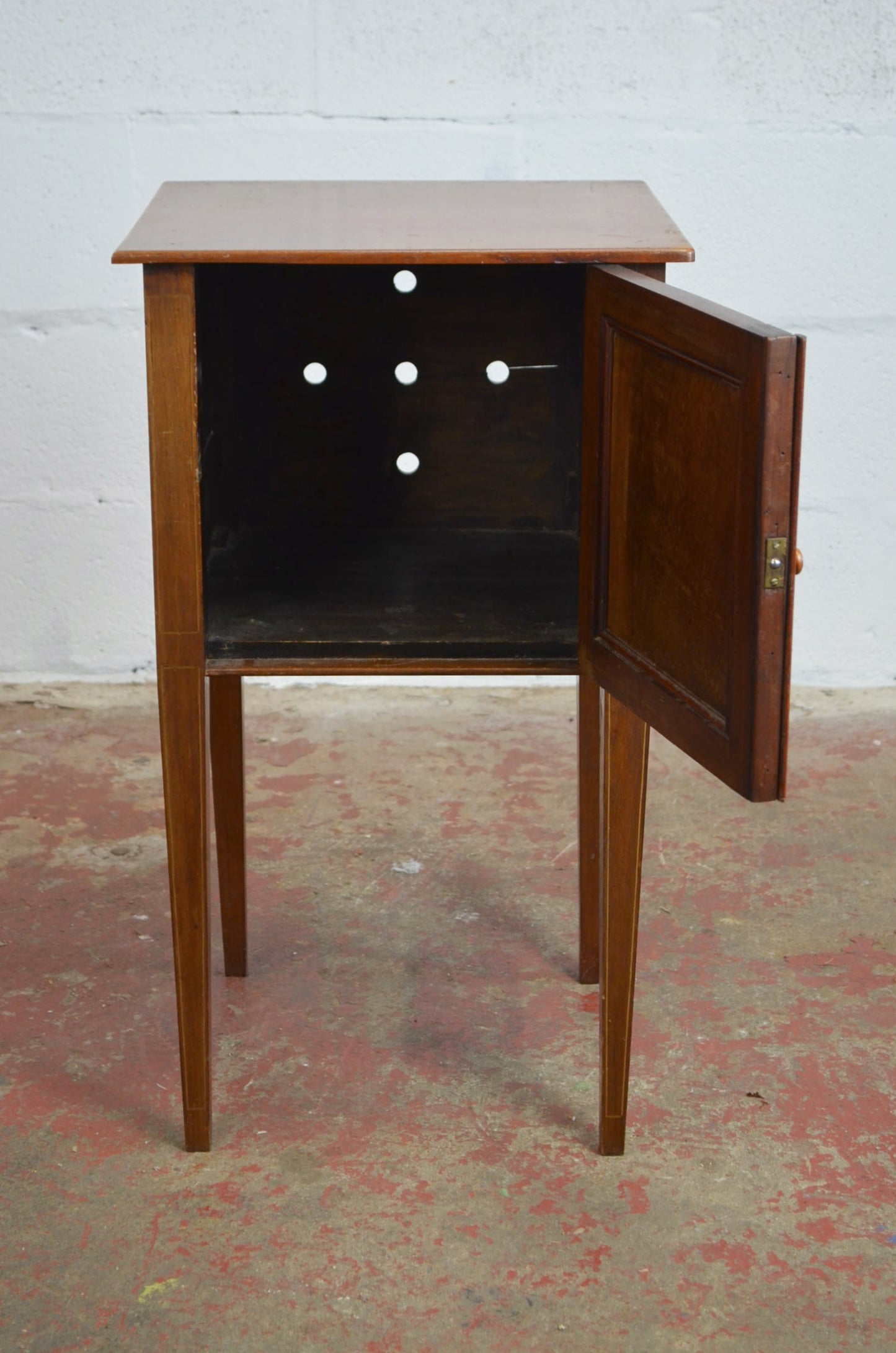 An Edwardian Mahogany Bedside Cabinet