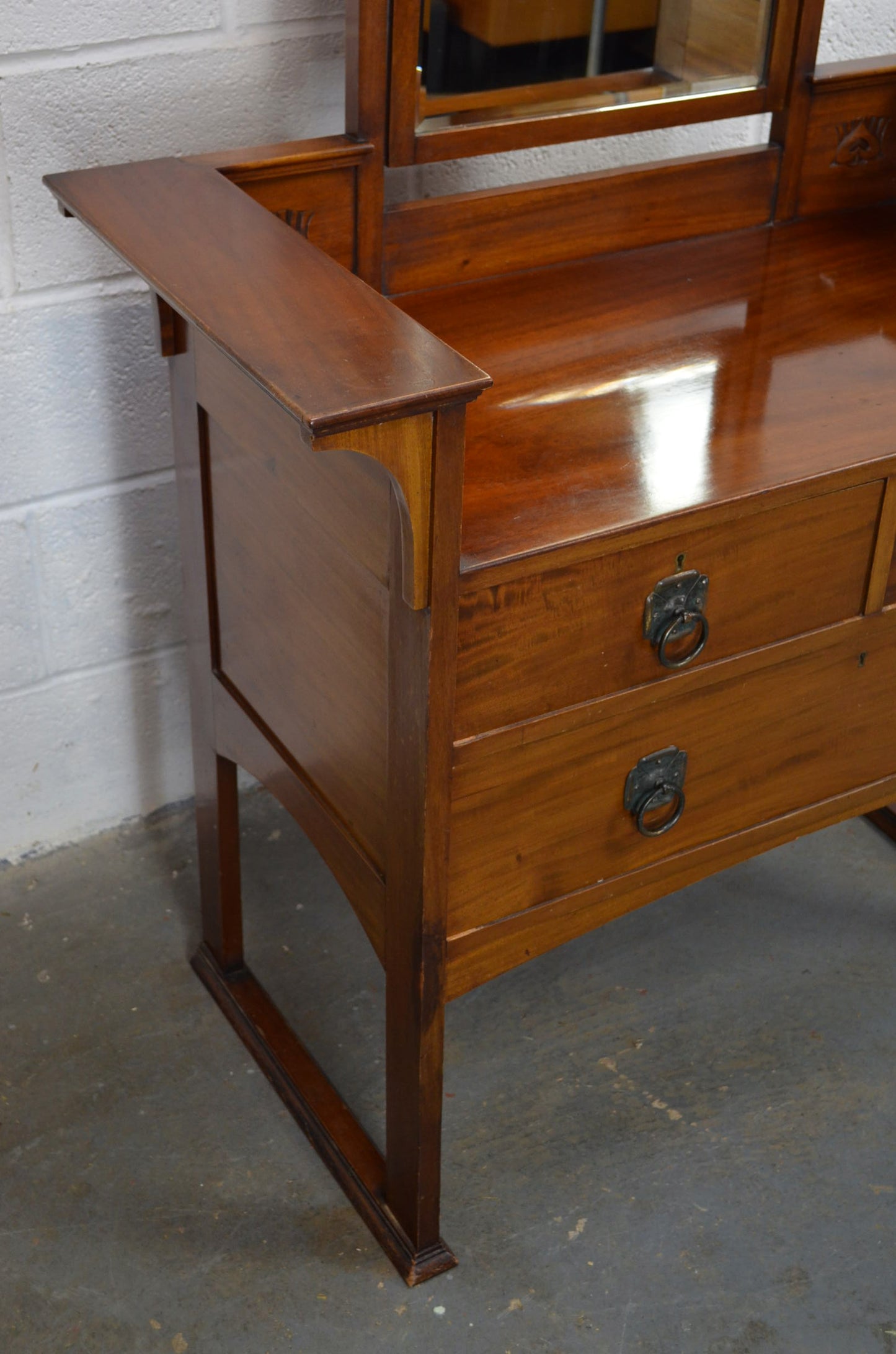 A Late 19th Century Art Nouveau Mahogany Dressing Table - Liberty & Co