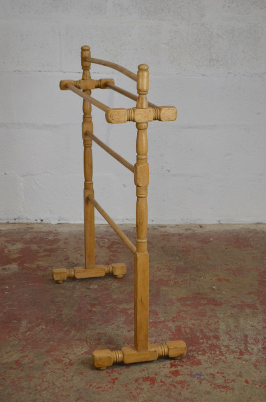 Antique Pine Towel / Clothes Stand Rail