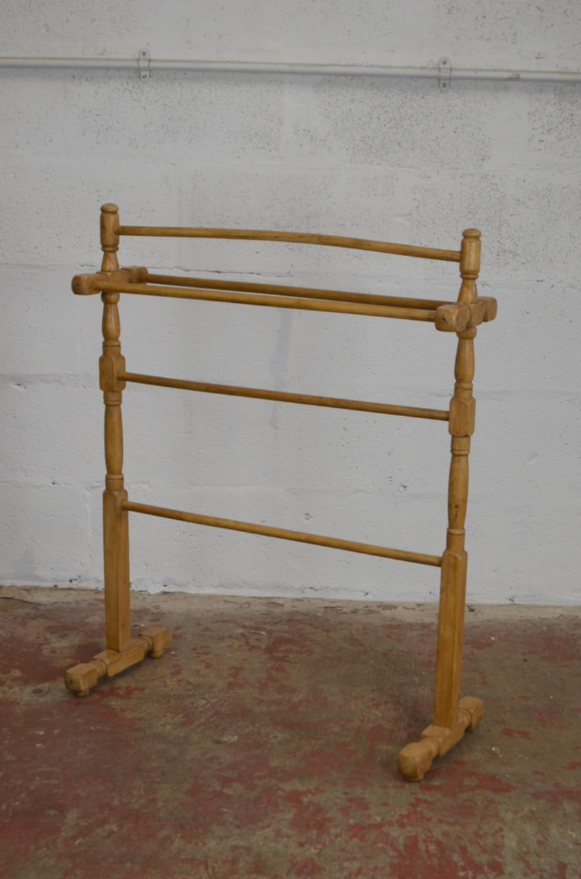 Antique Pine Towel / Clothes Stand Rail