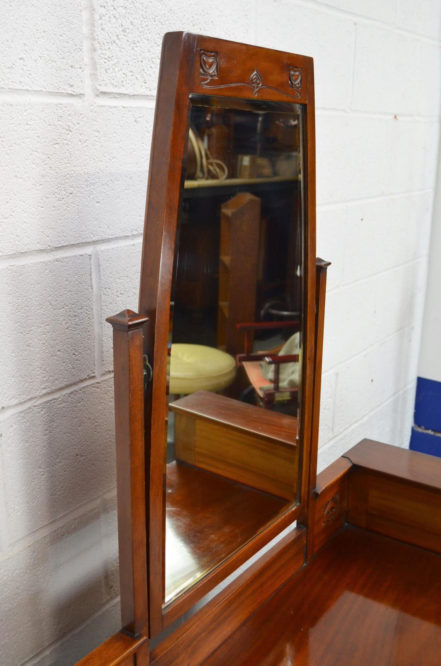 A Late 19th Century Art Nouveau Mahogany Dressing Table - Liberty & Co