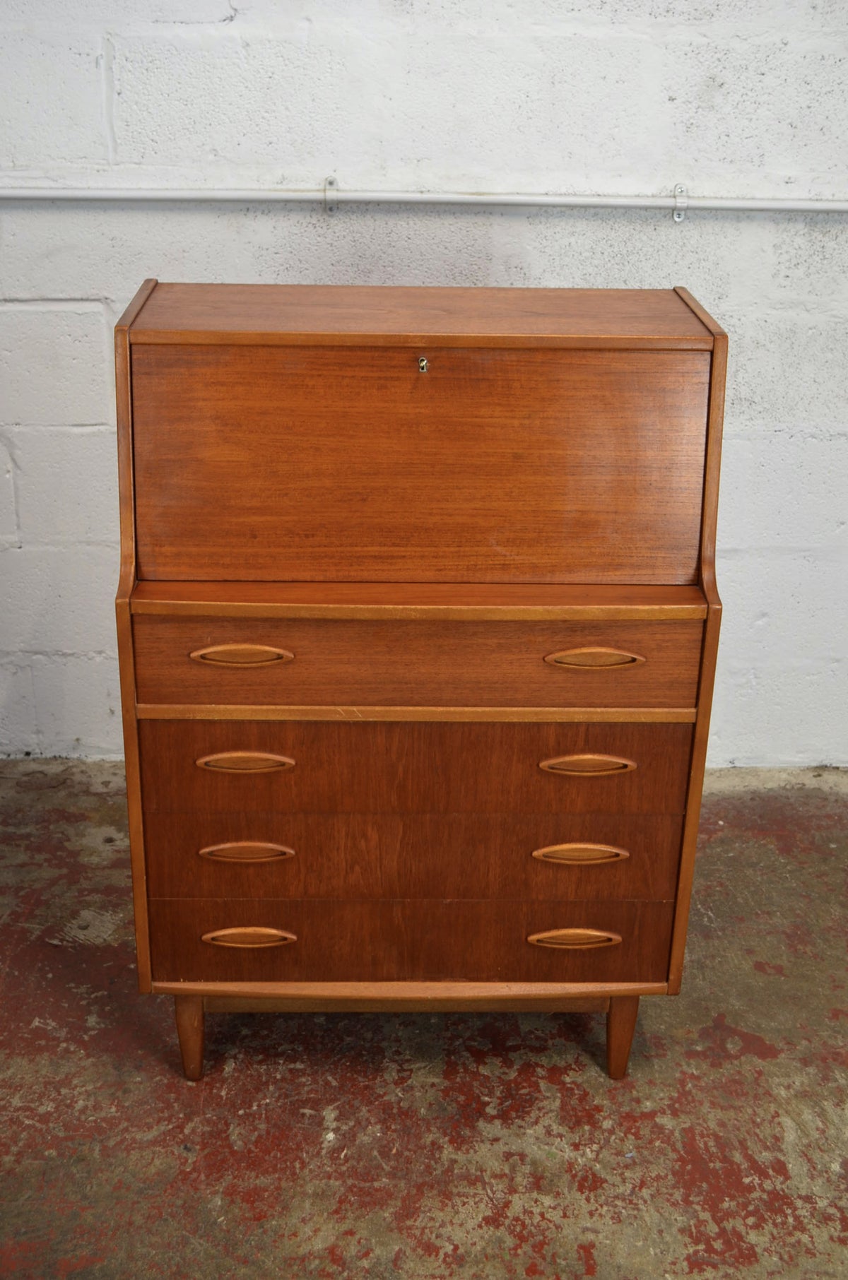 Vintage Mid Century Teak Bureau