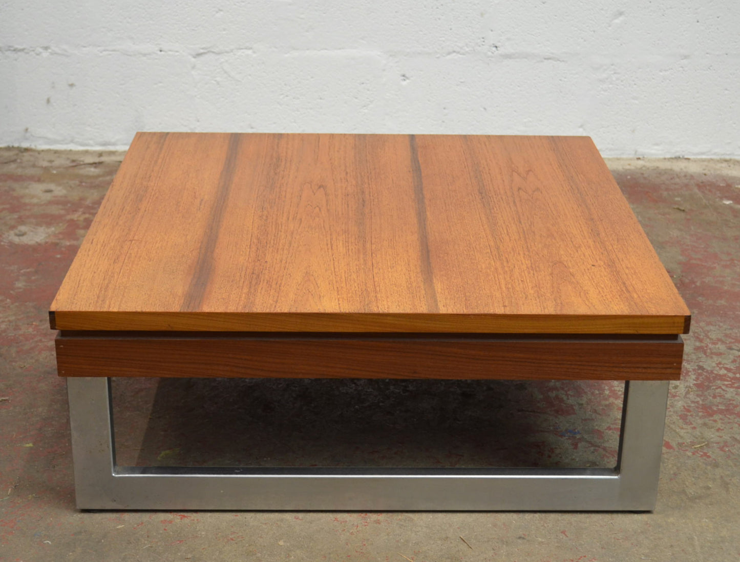 Vintage 1970s Rare Square Coffee Table