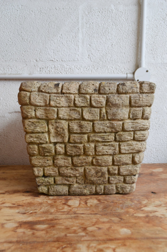 A Pair Of Vintage Stone Planters