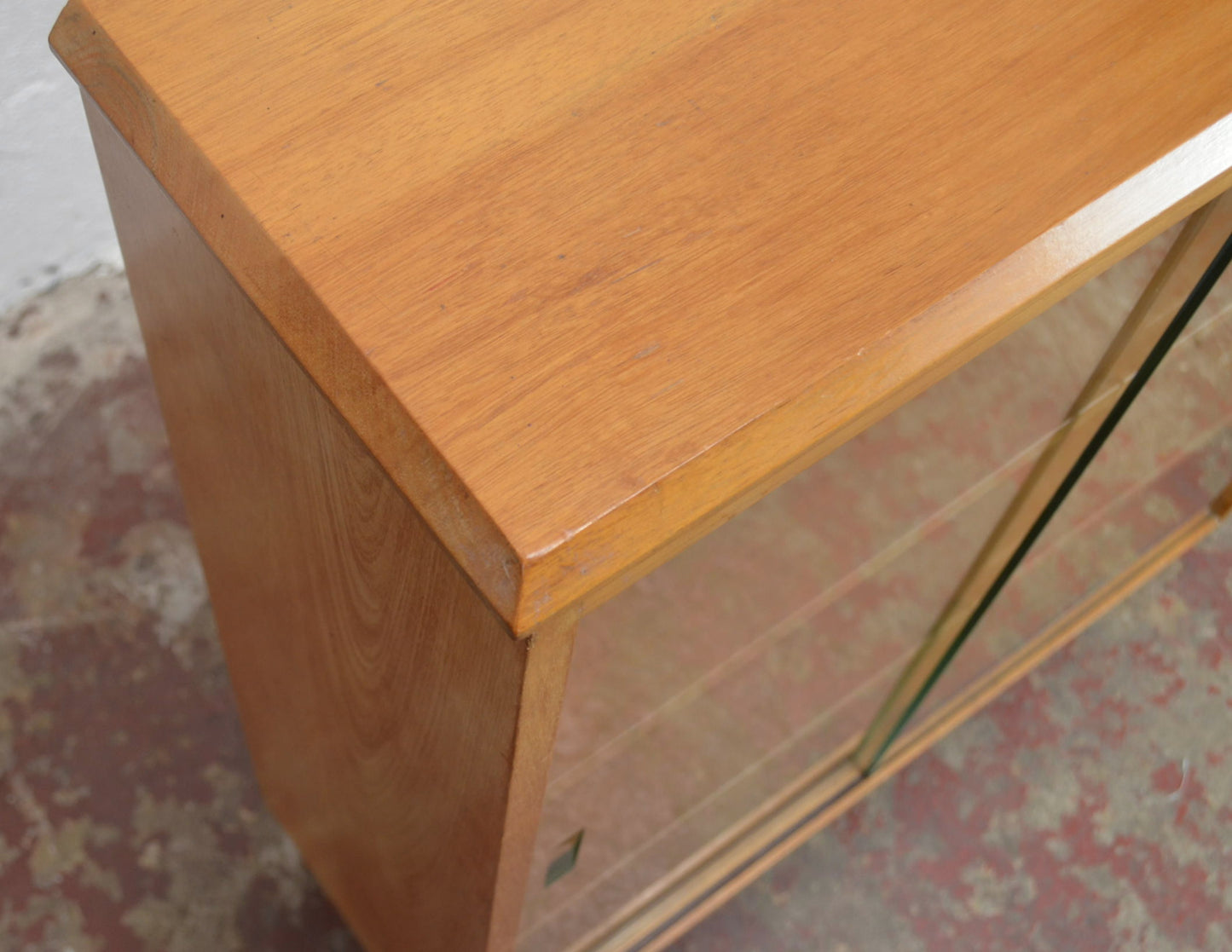 Vintage Pair Of Mid Century Beech Bookcases