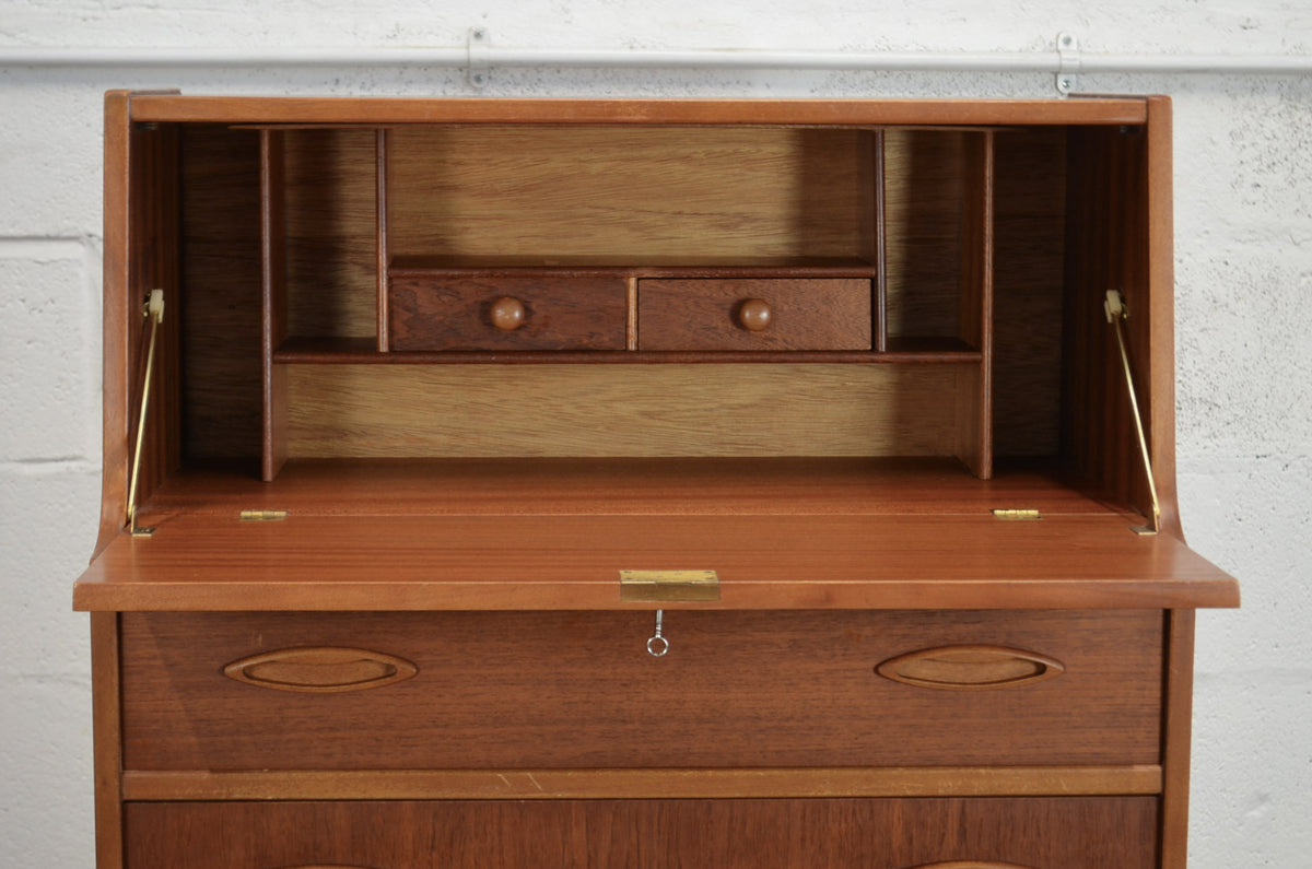 Vintage Mid Century Teak Bureau