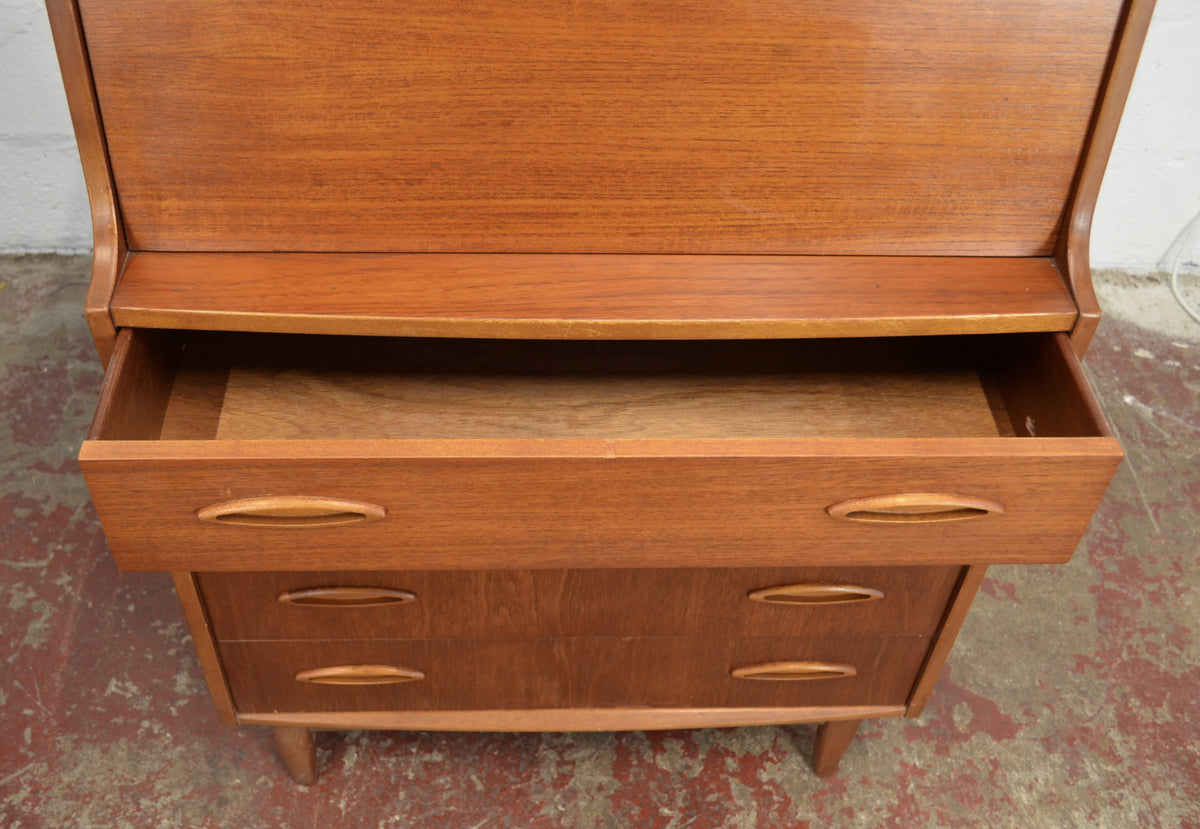 Vintage Mid Century Teak Bureau