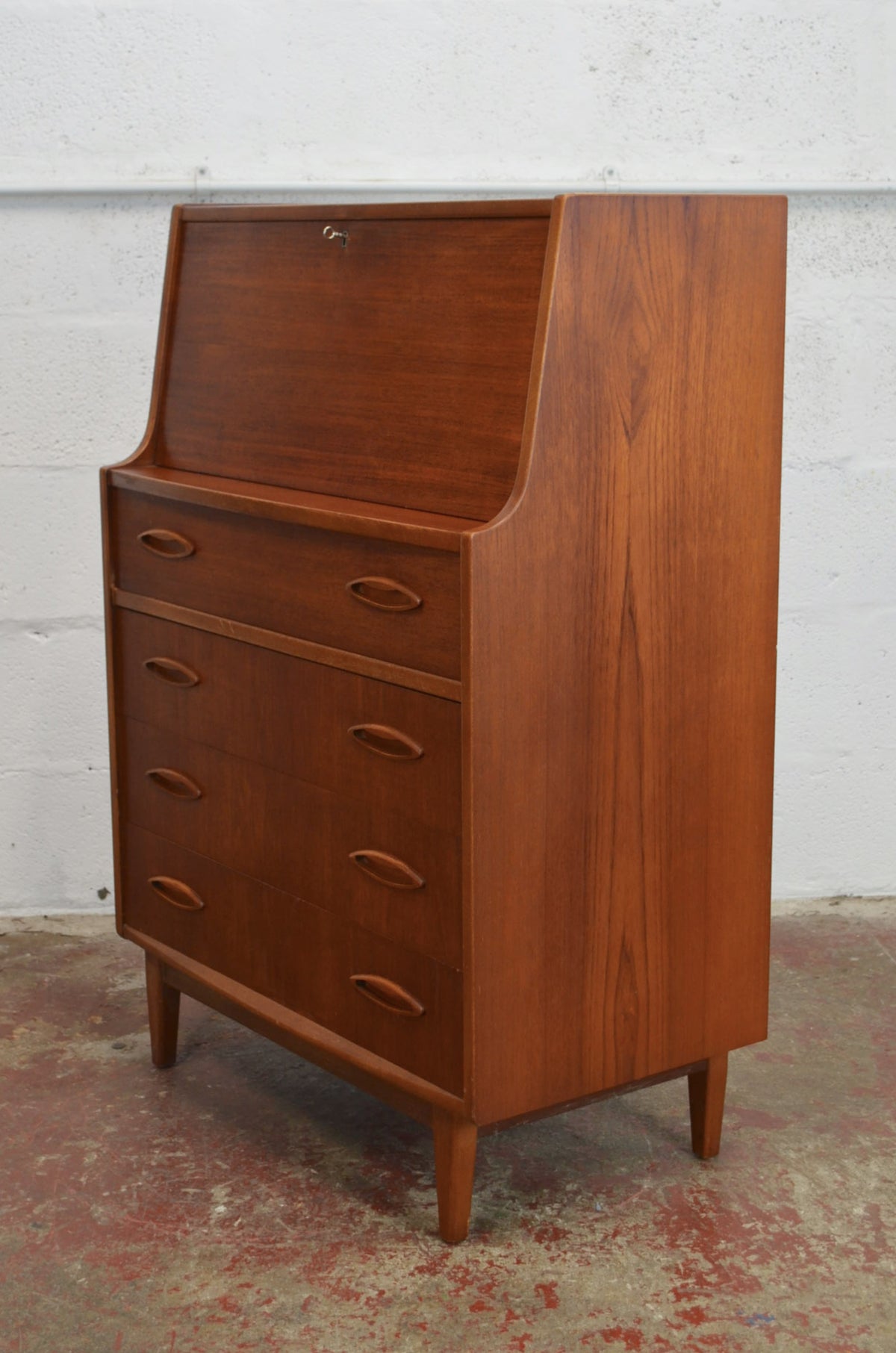 Vintage Mid Century Teak Bureau