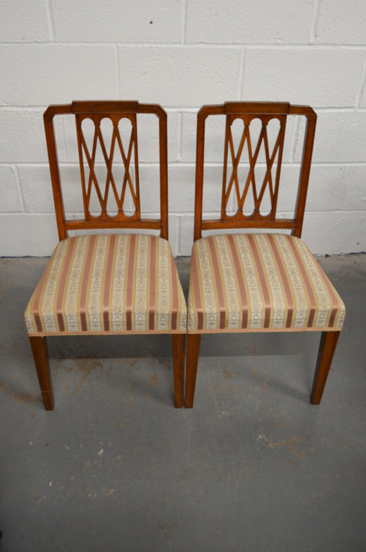 A Pair Of Edwardian Dining Chairs