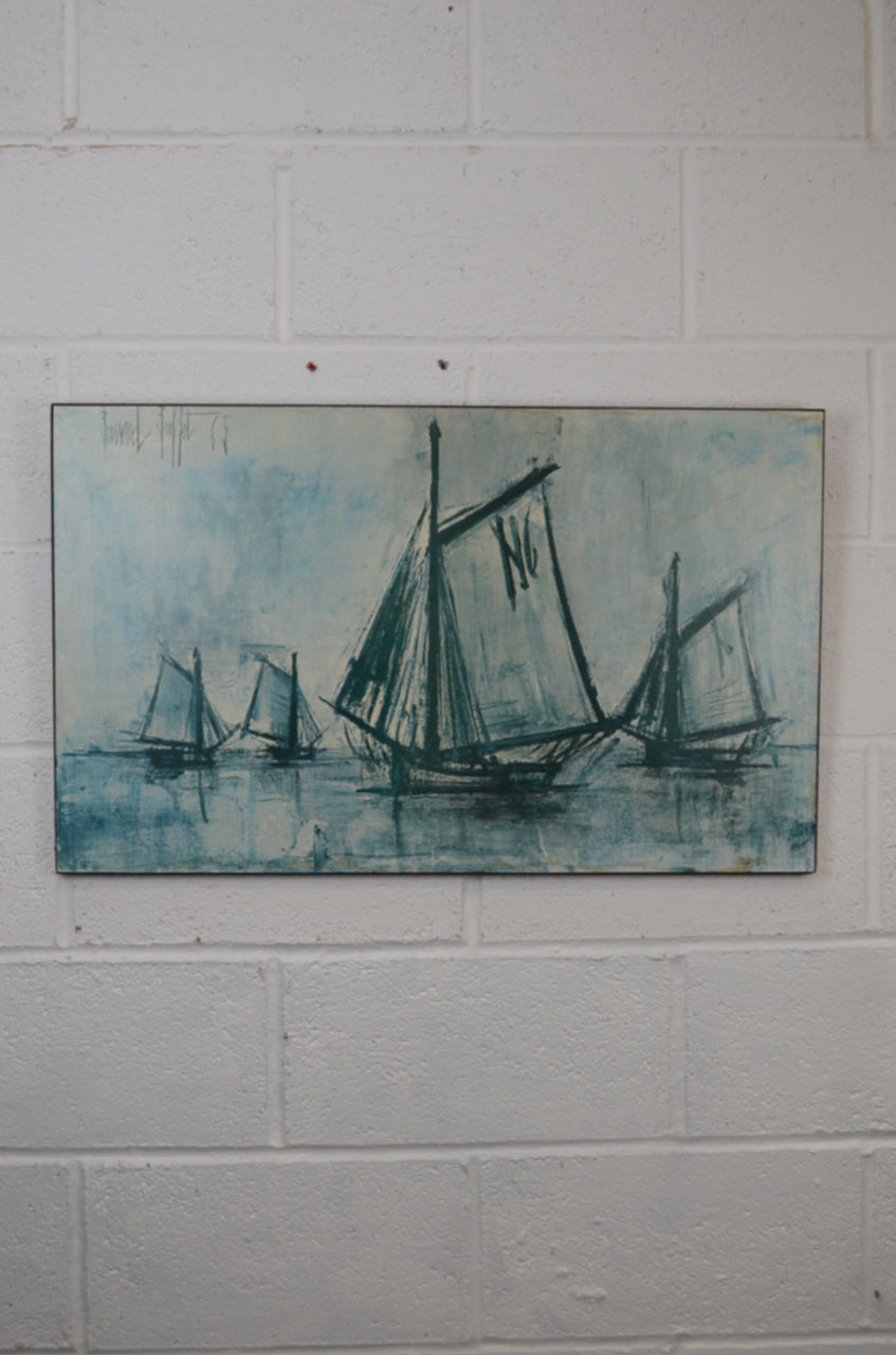 Vintage After Bernard Buffet Print On Board