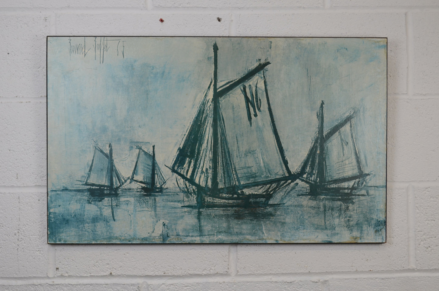Vintage After Bernard Buffet Print On Board