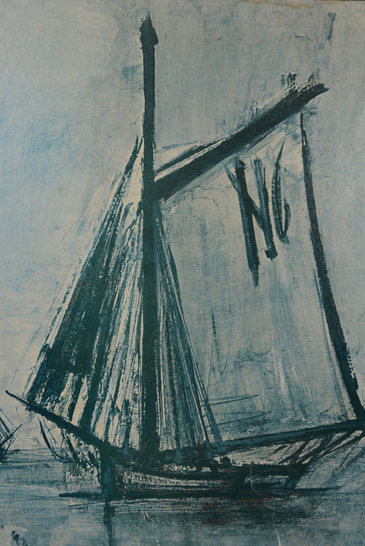 Vintage After Bernard Buffet Print On Board