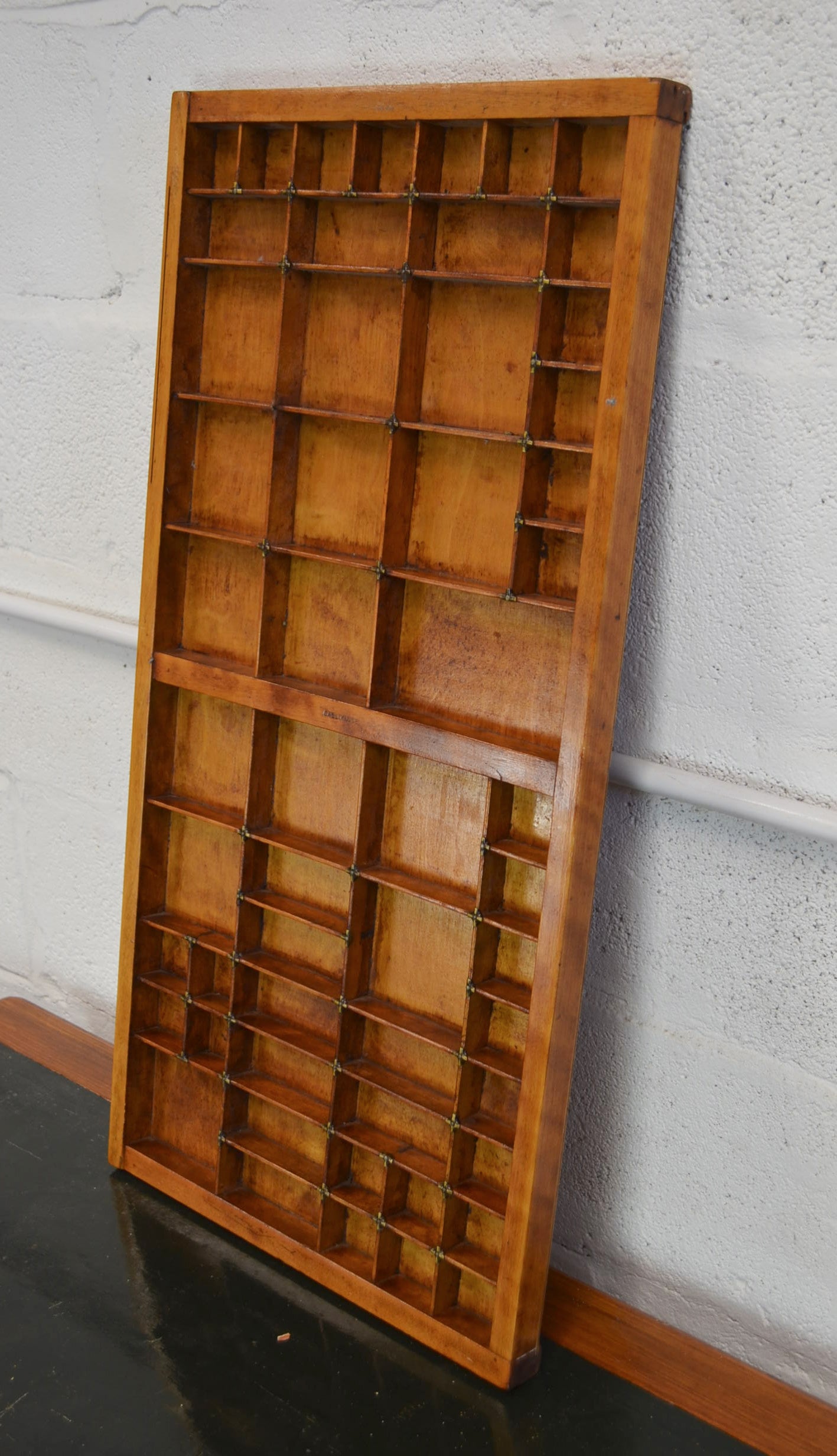 Vintage Wooden Printers Drawer/Display Shelf