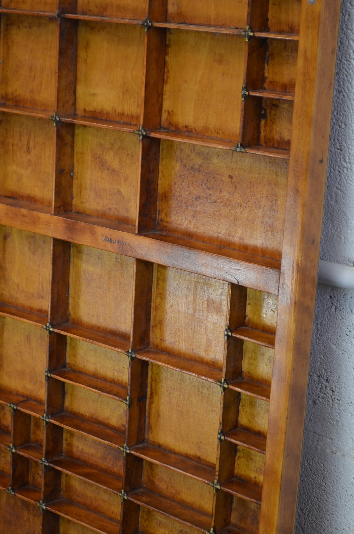 Vintage Wooden Printers Drawer/Display Shelf