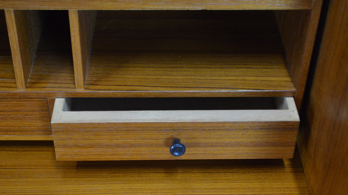 Vintage Mid Century Cylinder Bureau