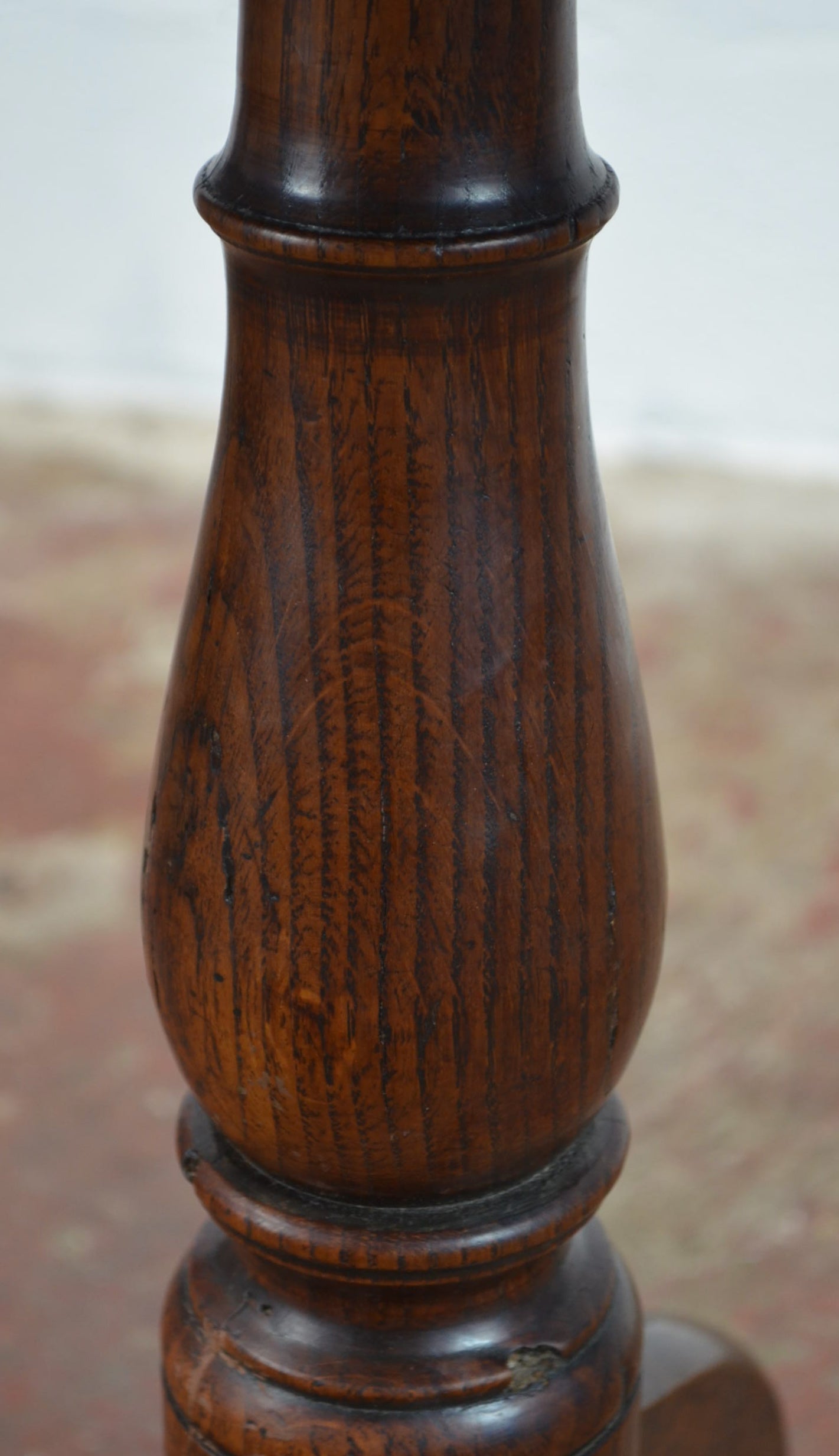 An Antique Victorian Oak Tripod Side/Wine Table