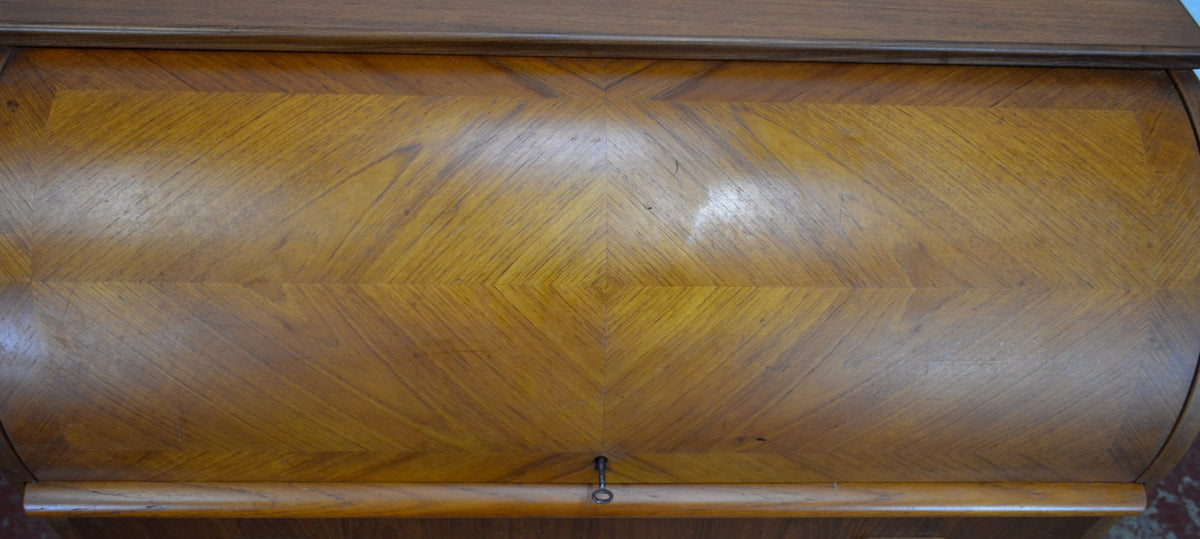 Vintage Mid Century Cylinder Bureau