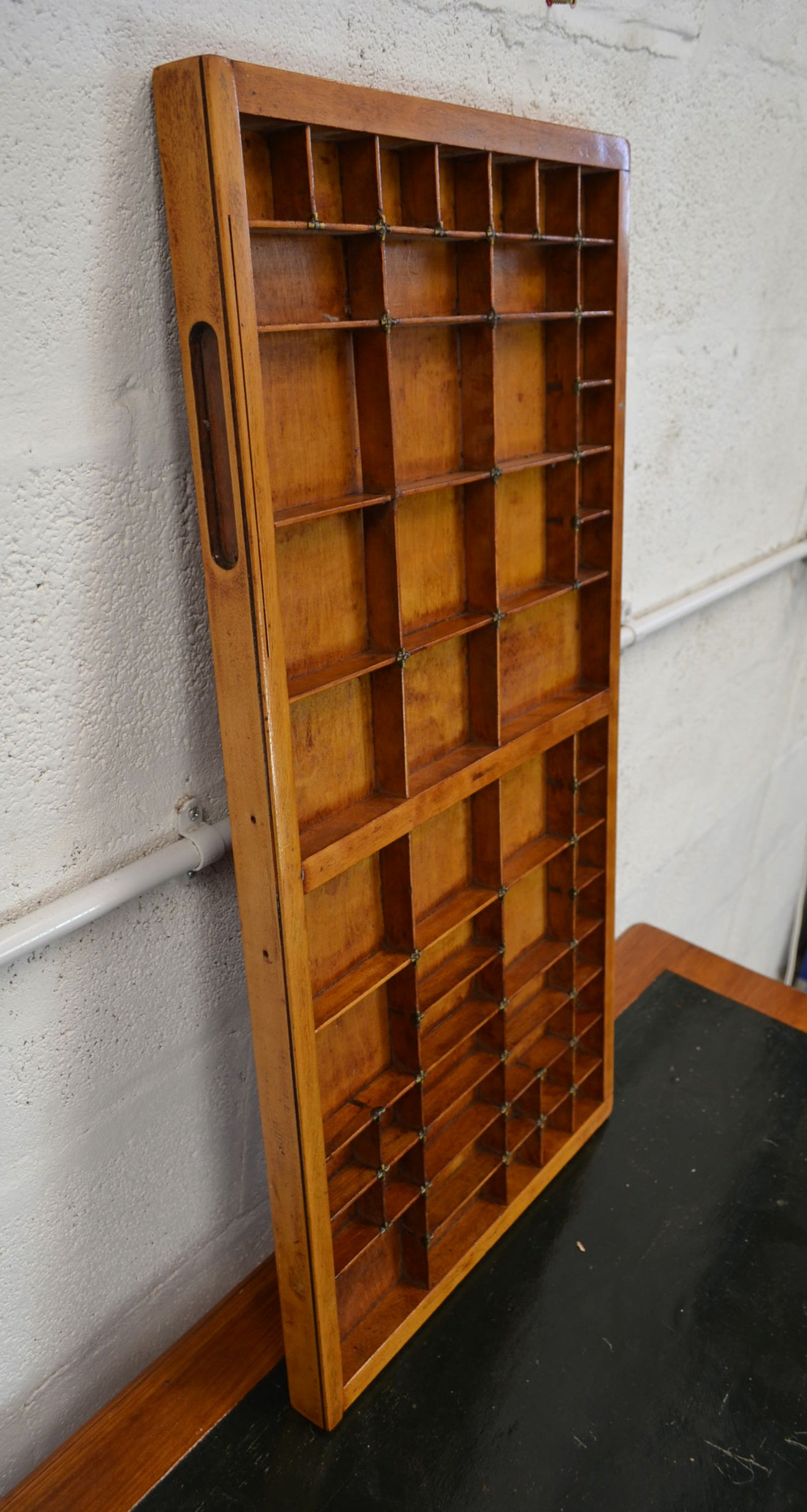 Vintage Wooden Printers Drawer/Display Shelf