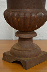 Pair Of Vintage Iron Urns
