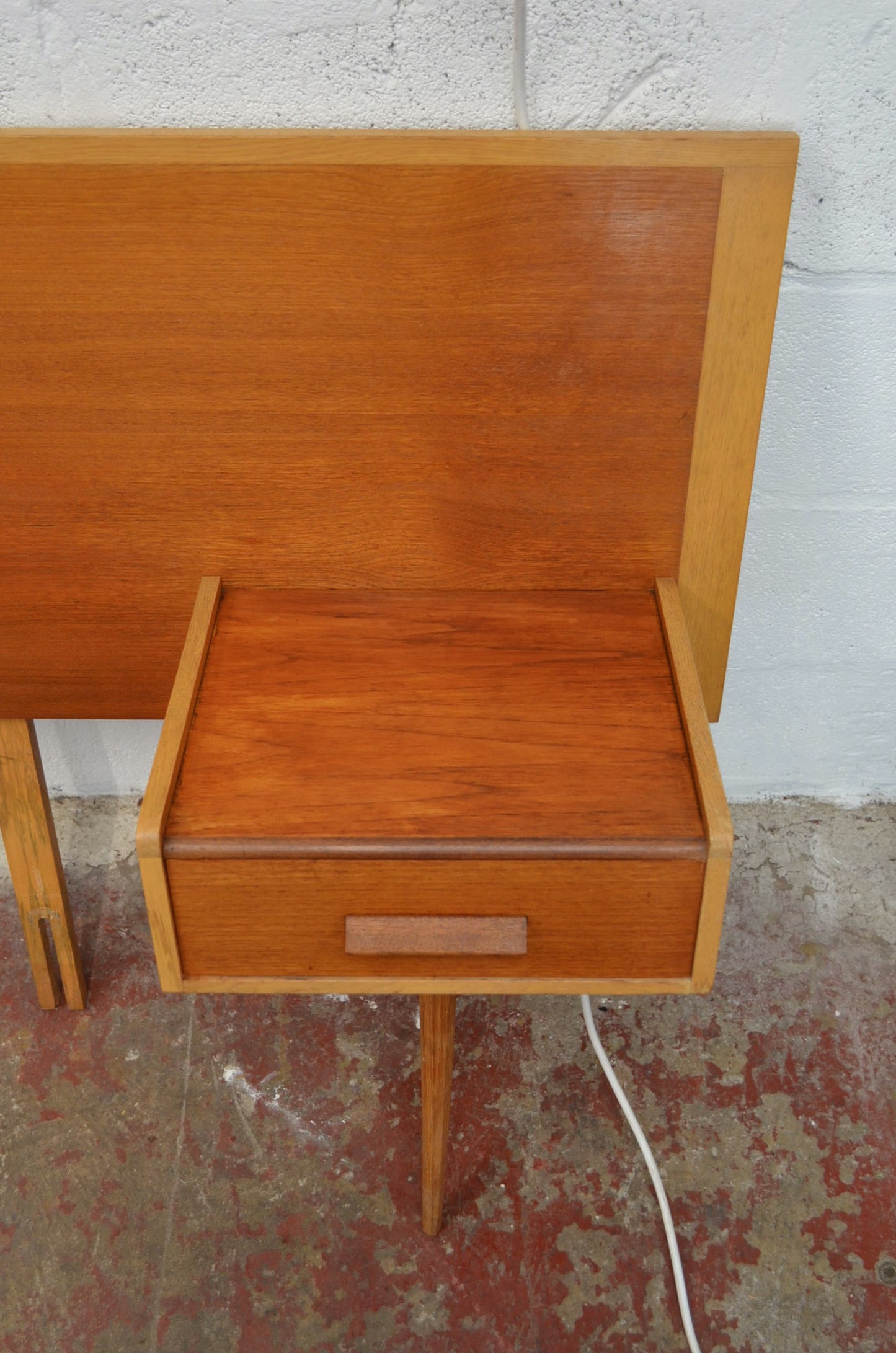 Early Vintage 1950s G Plan Headboard & Bedside Drawers