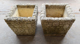 A Pair Of Vintage Stone Planters