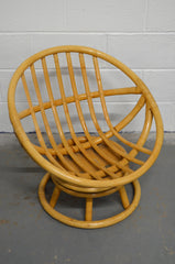 Bamboo Swivel Lounge Chairs (A Pair Available)