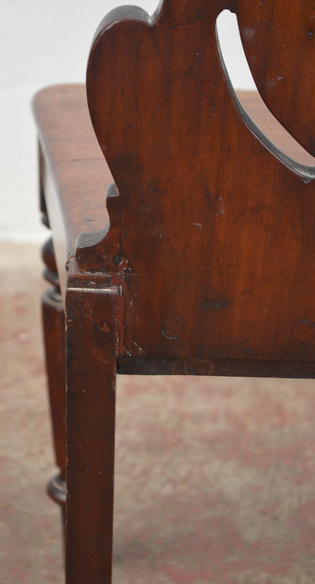 A Pair Of Antique Victorian Mahogany Hall Chairs