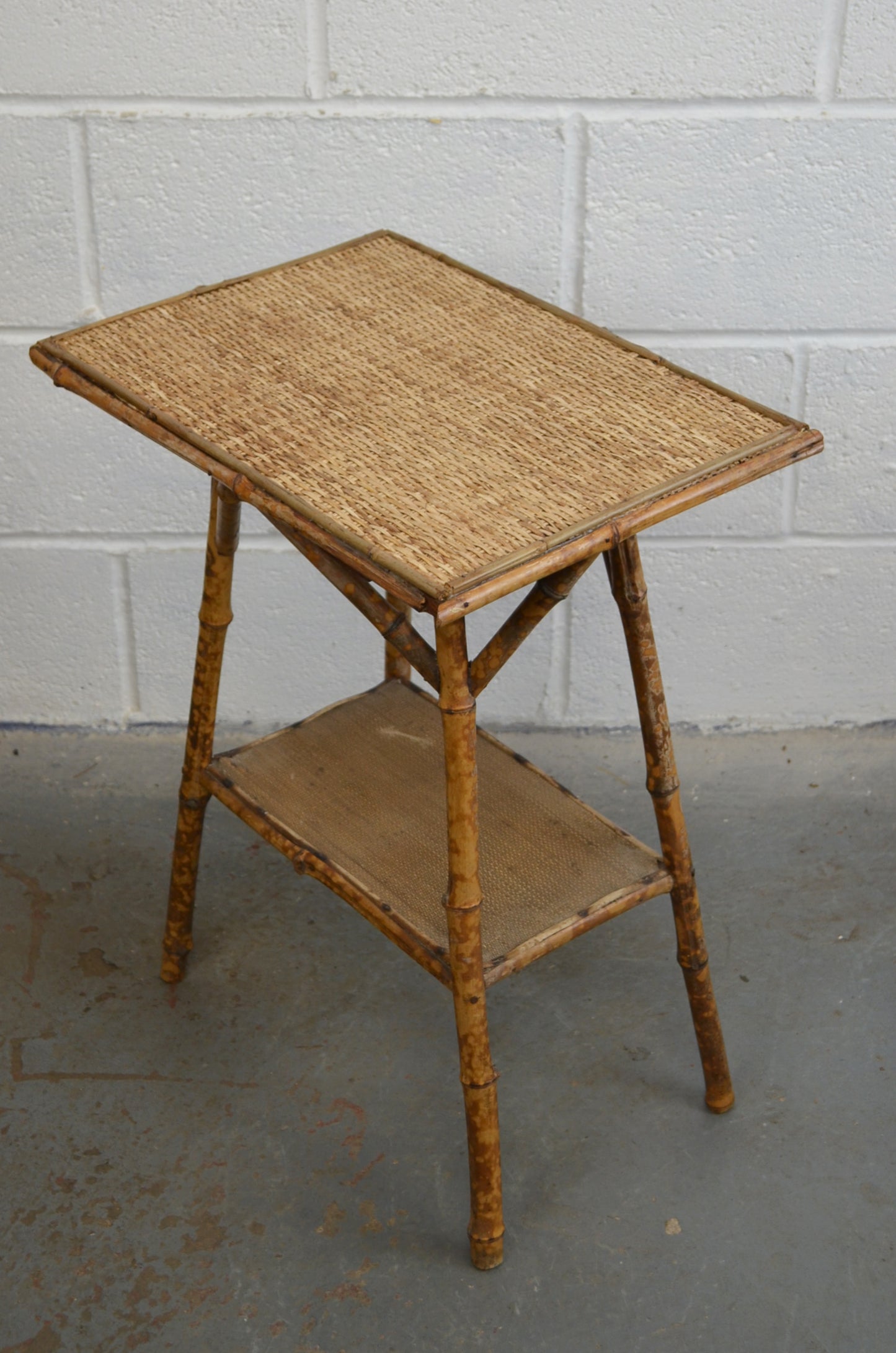 Antique Bamboo Side Table