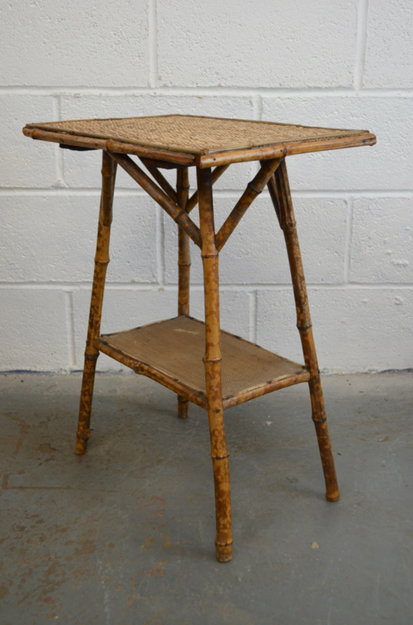 Antique Bamboo Side Table