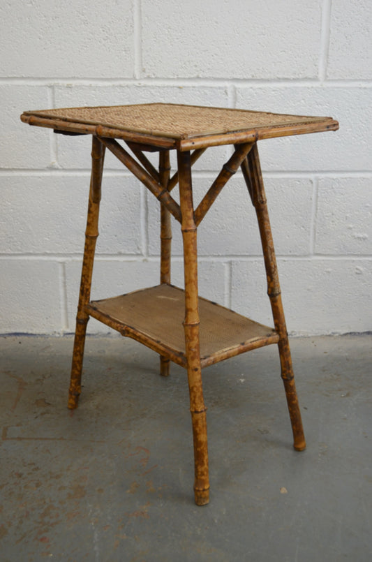 Antique Bamboo Side Table