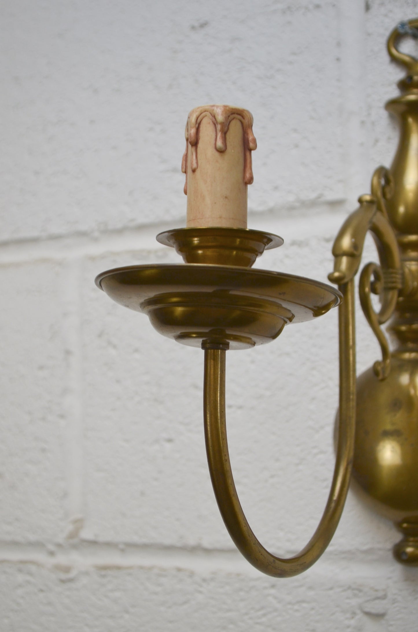 Vintage Dutch Brass Wall Sconces