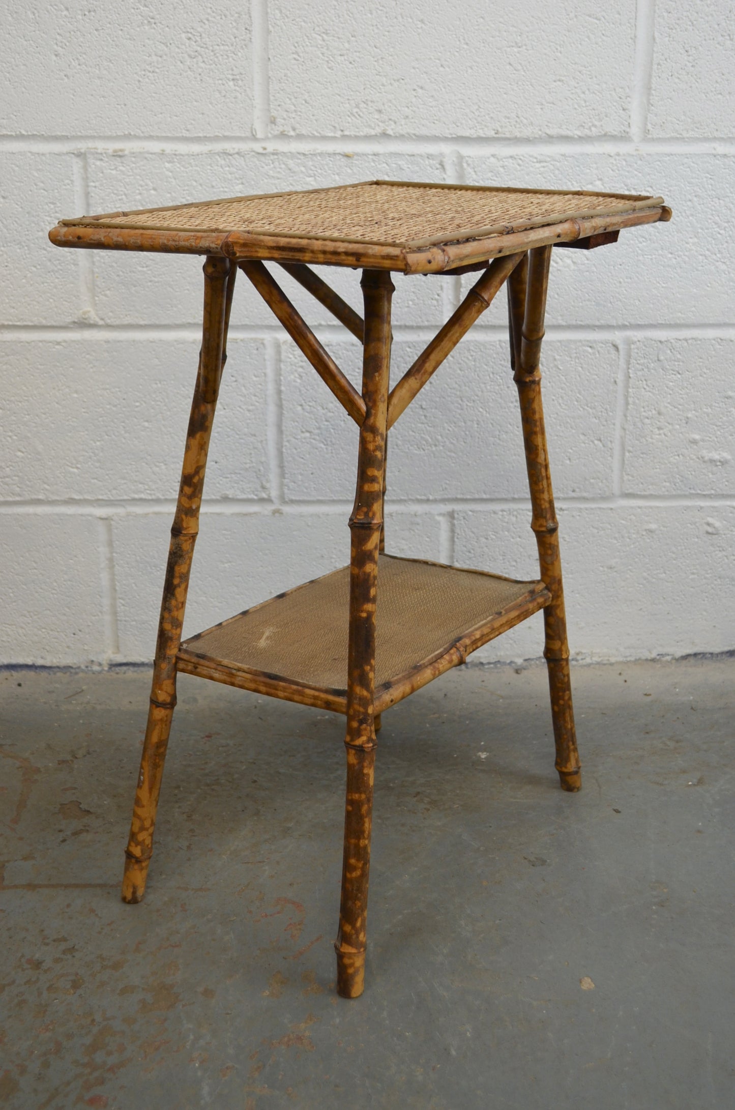 Antique Bamboo Side Table