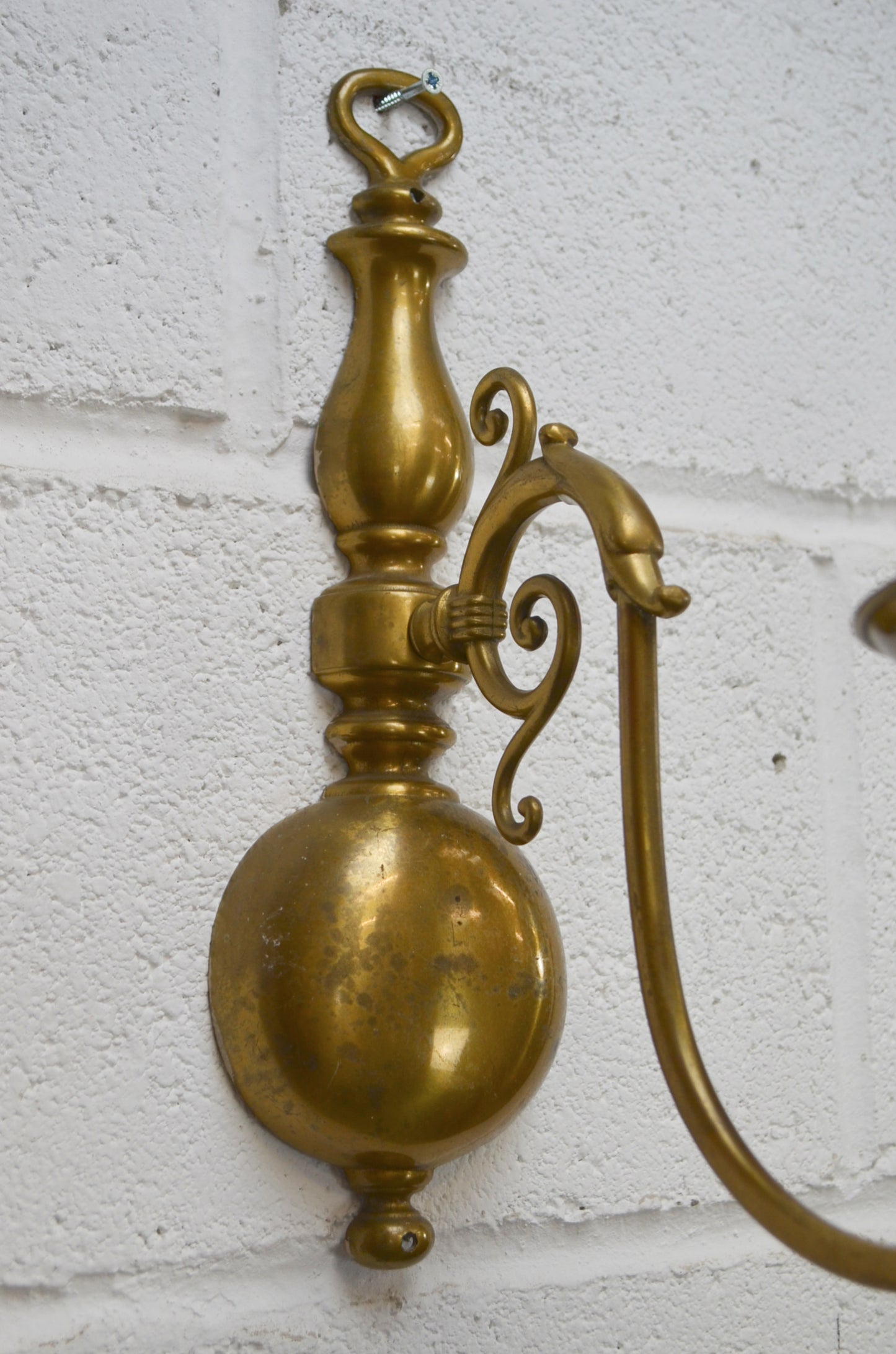 Vintage Dutch Brass Wall Sconces